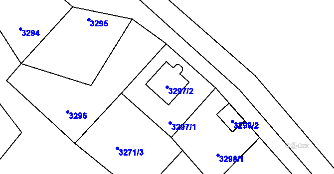 Parcela st. 3297/2 v KÚ Rýmařov, Katastrální mapa