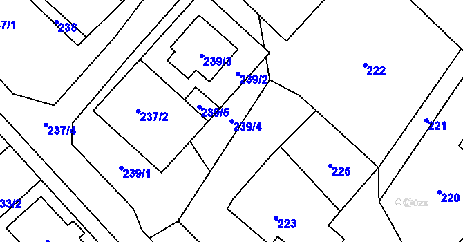 Parcela st. 239/4 v KÚ Edrovice, Katastrální mapa