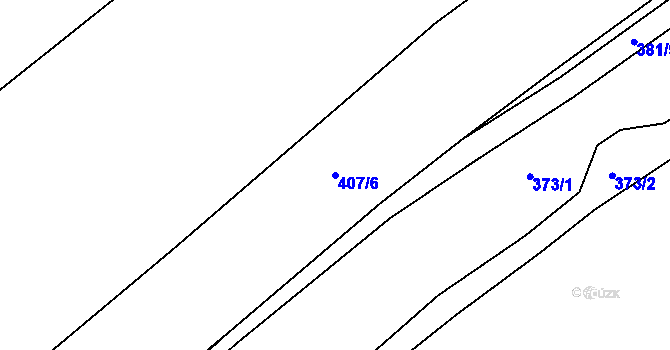Parcela st. 407/6 v KÚ Edrovice, Katastrální mapa