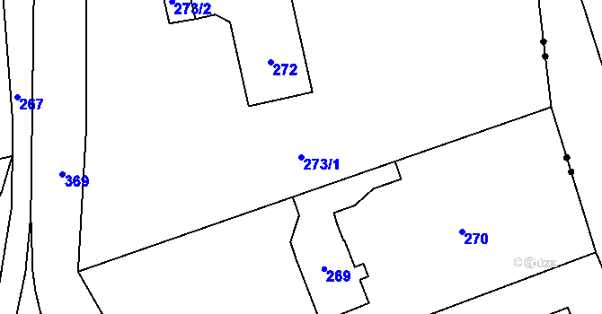 Parcela st. 273/1 v KÚ Janovice u Rýmařova, Katastrální mapa