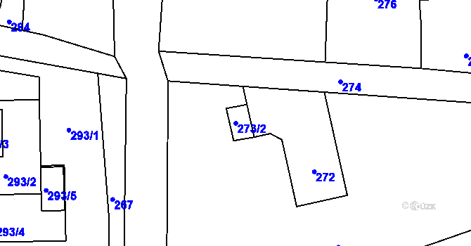 Parcela st. 273/2 v KÚ Janovice u Rýmařova, Katastrální mapa
