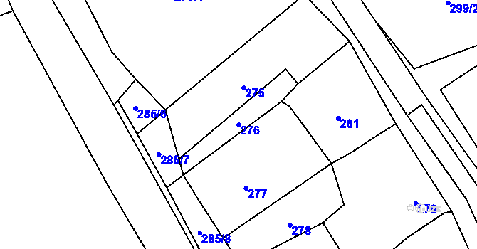 Parcela st. 276 v KÚ Janušov, Katastrální mapa
