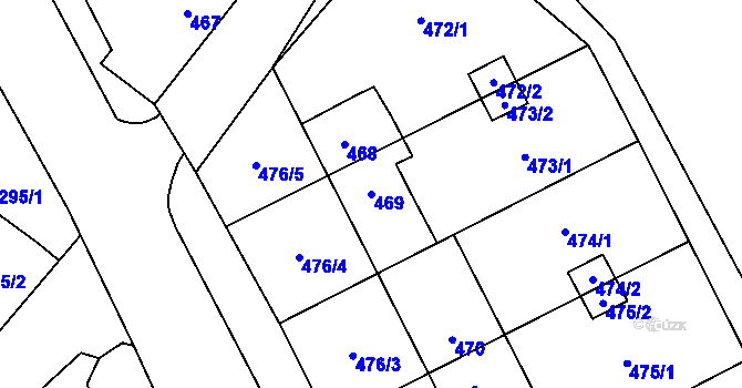 Parcela st. 469 v KÚ Janušov, Katastrální mapa