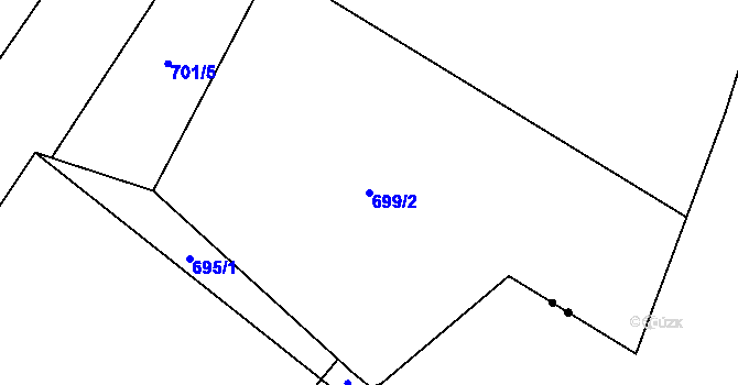 Parcela st. 699/2 v KÚ Janušov, Katastrální mapa