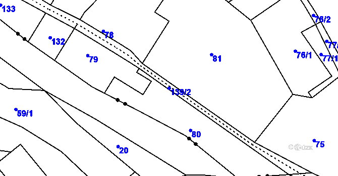 Parcela st. 139/2 v KÚ Janušov, Katastrální mapa