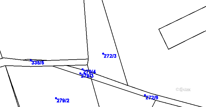 Parcela st. 272/3 v KÚ Jamartice, Katastrální mapa