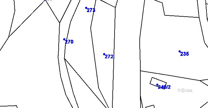 Parcela st. 272 v KÚ Ondřejov u Rýmařova, Katastrální mapa