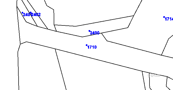 Parcela st. 1710 v KÚ Vokov u Rynárce, Katastrální mapa