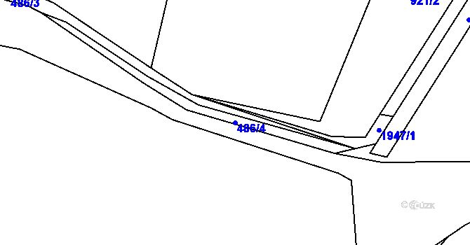 Parcela st. 486/4 v KÚ Rynholec, Katastrální mapa