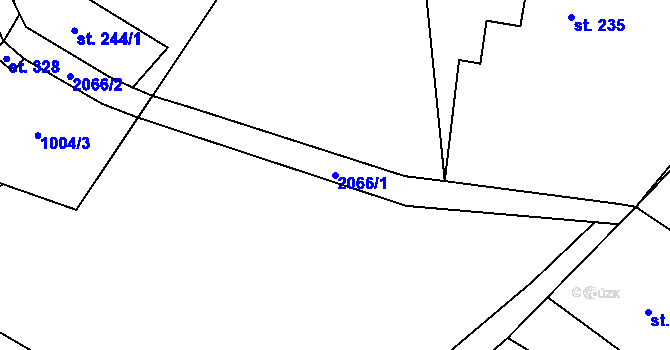 Parcela st. 2066/1 v KÚ Polesí u Rynoltic, Katastrální mapa