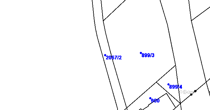 Parcela st. 2067/2 v KÚ Polesí u Rynoltic, Katastrální mapa
