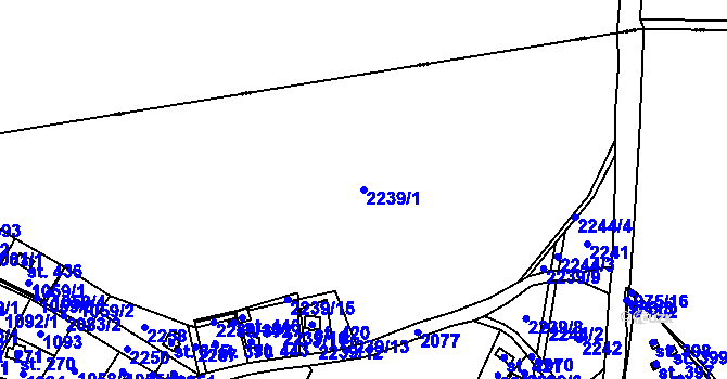Parcela st. 2239/1 v KÚ Polesí u Rynoltic, Katastrální mapa