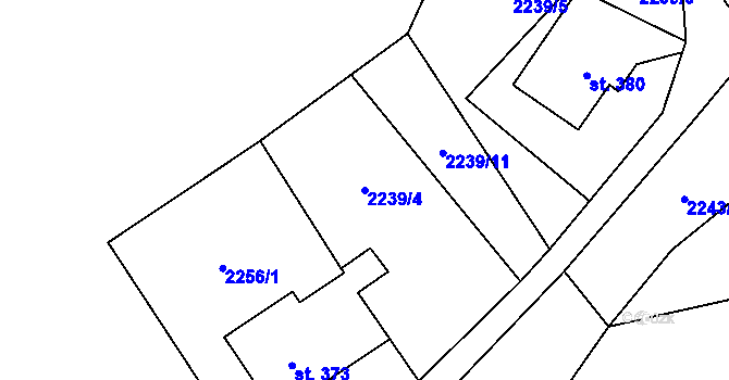 Parcela st. 2239/4 v KÚ Polesí u Rynoltic, Katastrální mapa