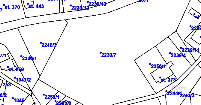 Parcela st. 2239/7 v KÚ Polesí u Rynoltic, Katastrální mapa