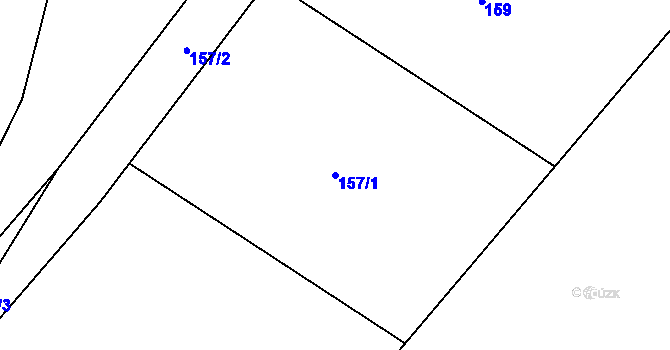 Parcela st. 157/1 v KÚ Hážovice, Katastrální mapa