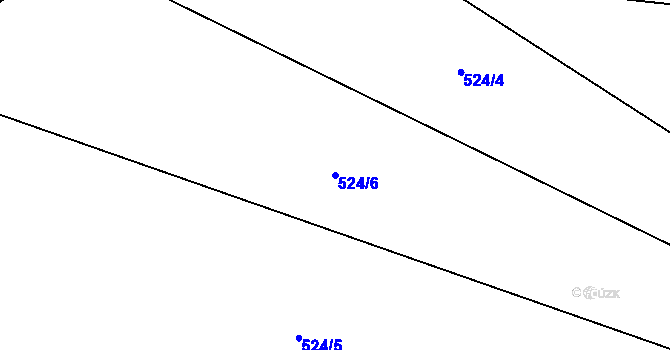 Parcela st. 524/6 v KÚ Ryžoviště, Katastrální mapa
