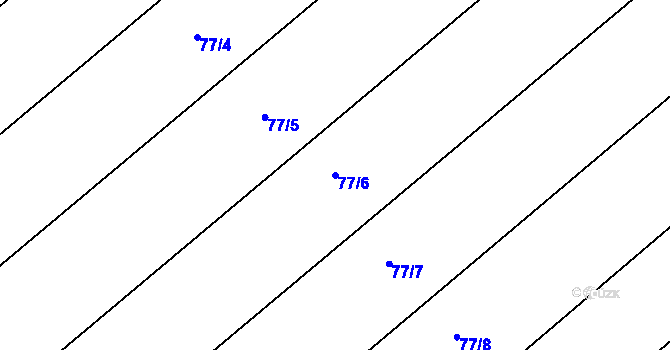 Parcela st. 77/6 v KÚ Labětín, Katastrální mapa