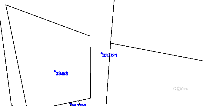 Parcela st. 337/21 v KÚ Řečany nad Labem, Katastrální mapa