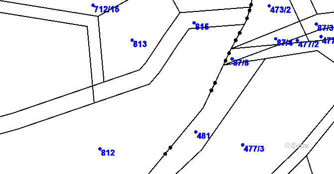 Parcela st. 454/12 v KÚ Řečany nad Labem, Katastrální mapa