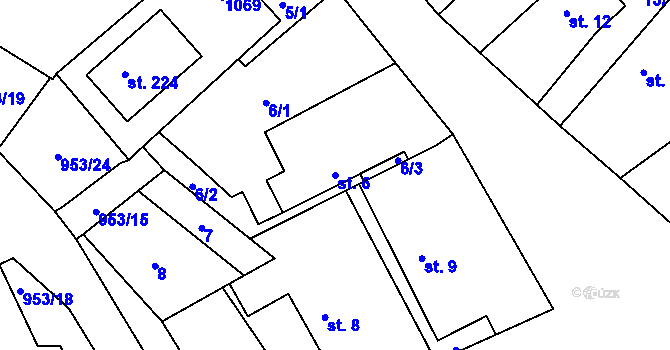 Parcela st. 6 v KÚ Trnávka, Katastrální mapa