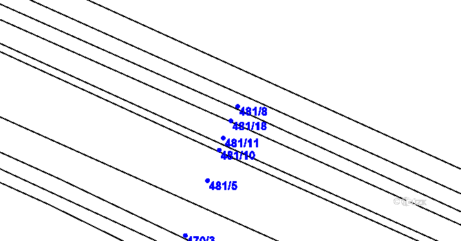 Parcela st. 481/18 v KÚ Trnávka, Katastrální mapa