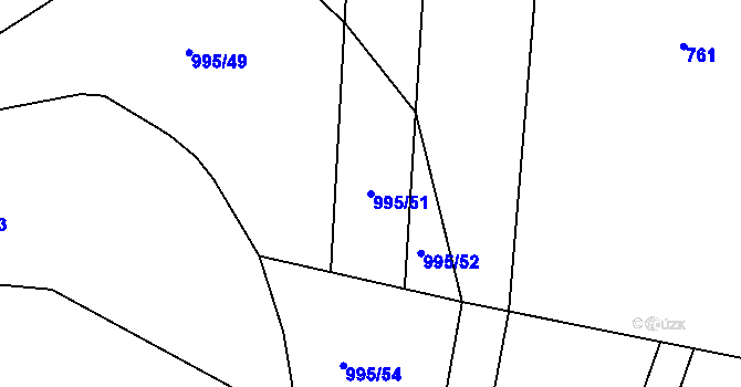 Parcela st. 995/51 v KÚ Trnávka, Katastrální mapa