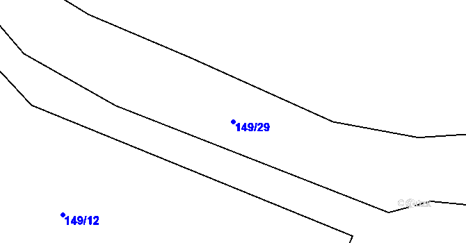 Parcela st. 149/29 v KÚ Řečice, Katastrální mapa