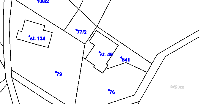 Parcela st. 49 v KÚ Babice u Řehenic, Katastrální mapa