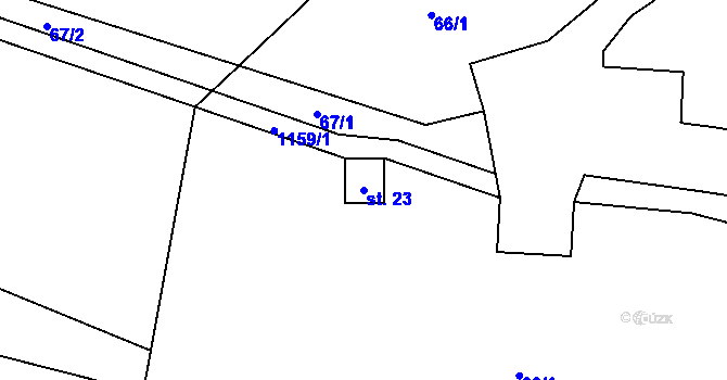 Parcela st. 23 v KÚ Řeka, Katastrální mapa