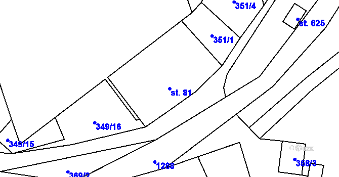 Parcela st. 81 v KÚ Řeka, Katastrální mapa