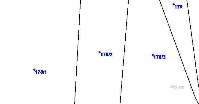 Parcela st. 178/2 v KÚ Řeka, Katastrální mapa