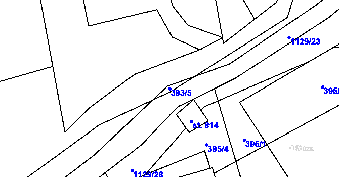 Parcela st. 393/5 v KÚ Řeka, Katastrální mapa