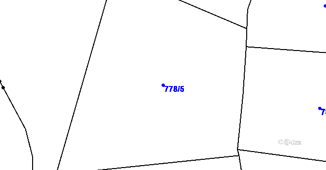 Parcela st. 778/5 v KÚ Řemíčov, Katastrální mapa