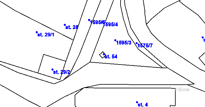 Parcela st. 54 v KÚ Libákovice, Katastrální mapa