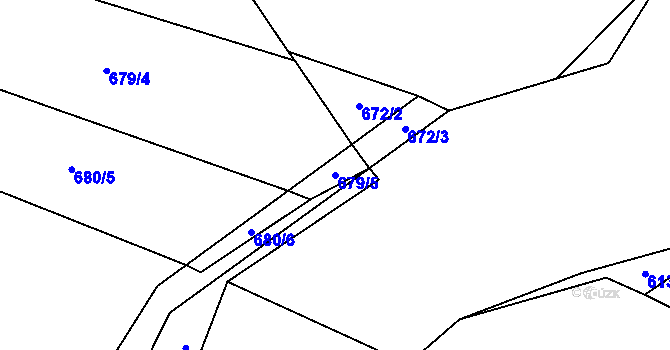 Parcela st. 679/5 v KÚ Libákovice, Katastrální mapa