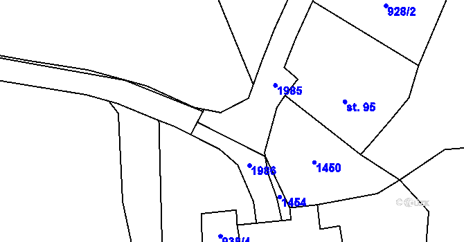 Parcela st. 931/11 v KÚ Řendějov, Katastrální mapa