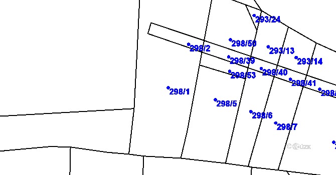 Parcela st. 298/1 v KÚ Řepeč, Katastrální mapa
