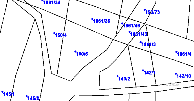 Parcela st. 150/6 v KÚ Řepeč, Katastrální mapa