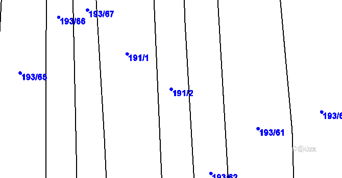 Parcela st. 191/2 v KÚ Řepeč, Katastrální mapa