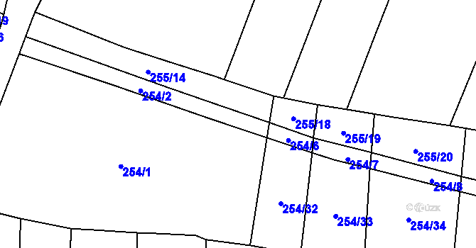 Parcela st. 254/5 v KÚ Řepeč, Katastrální mapa