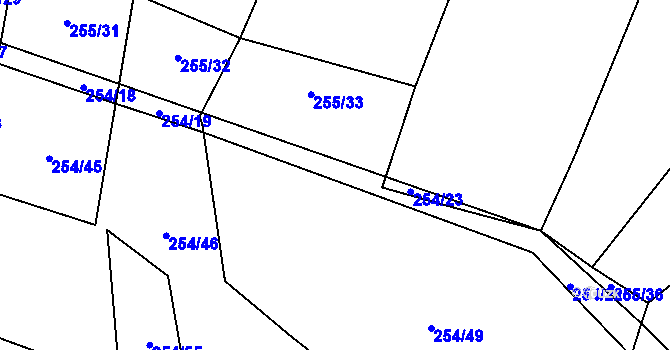 Parcela st. 254/20 v KÚ Řepeč, Katastrální mapa