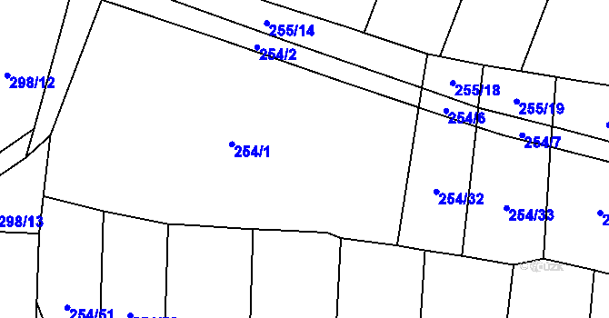 Parcela st. 254/30 v KÚ Řepeč, Katastrální mapa