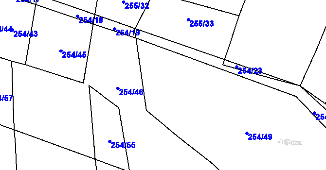 Parcela st. 254/47 v KÚ Řepeč, Katastrální mapa