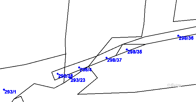 Parcela st. 293/12 v KÚ Řepeč, Katastrální mapa