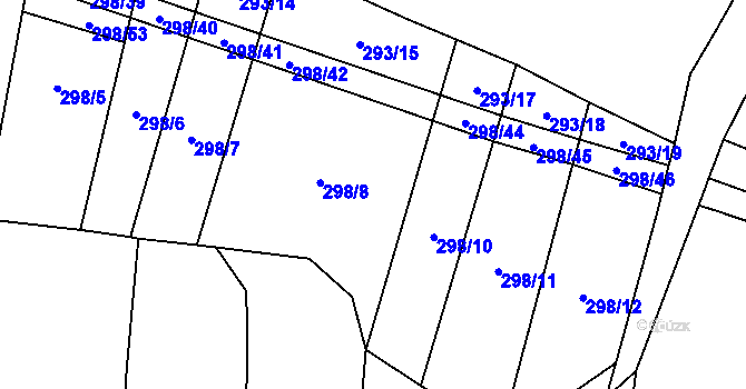 Parcela st. 298/9 v KÚ Řepeč, Katastrální mapa