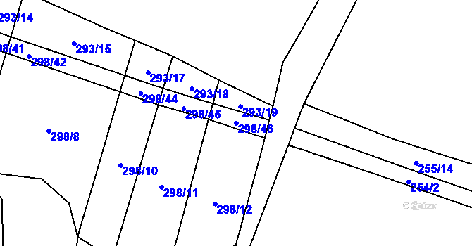 Parcela st. 298/46 v KÚ Řepeč, Katastrální mapa