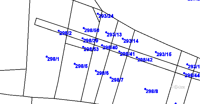 Parcela st. 298/54 v KÚ Řepeč, Katastrální mapa
