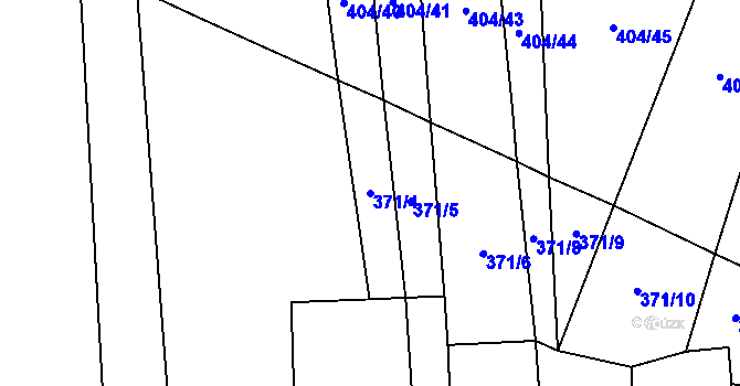 Parcela st. 371/4 v KÚ Řepeč, Katastrální mapa
