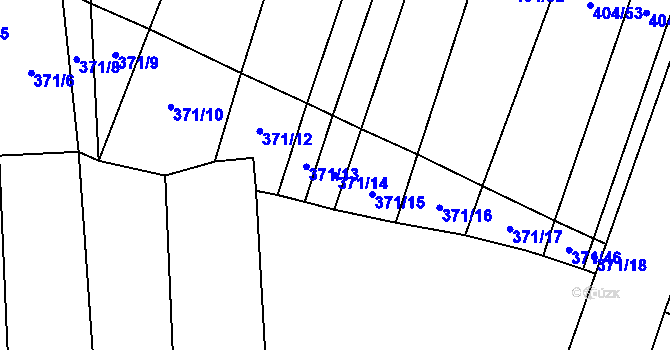 Parcela st. 371/14 v KÚ Řepeč, Katastrální mapa
