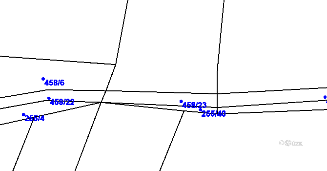 Parcela st. 458/7 v KÚ Řepeč, Katastrální mapa